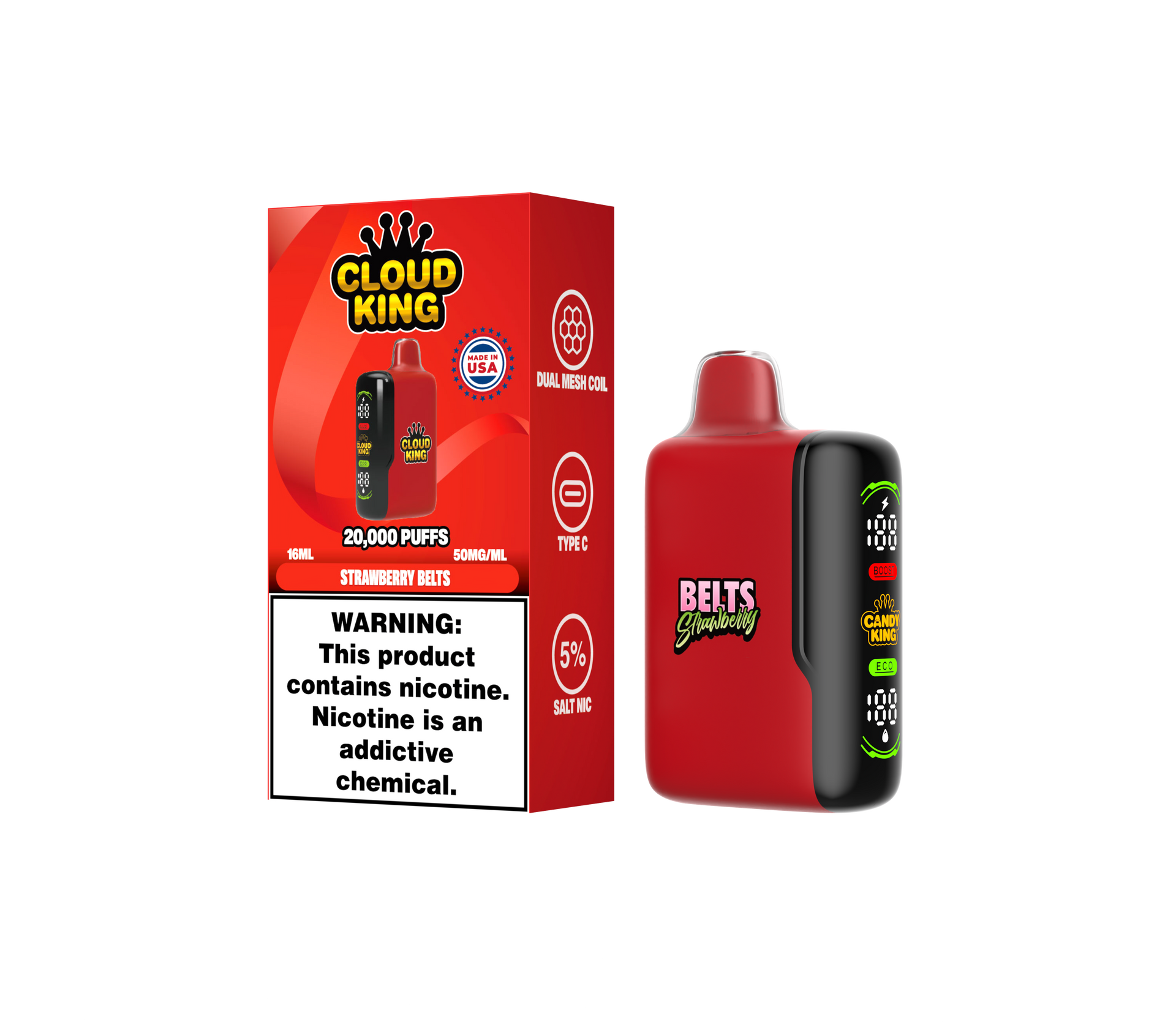 strawberry beltz candy vape flavor Belts 20K – King toyota Flavor:Mount Splash Cactus Jack RAZ TN9000