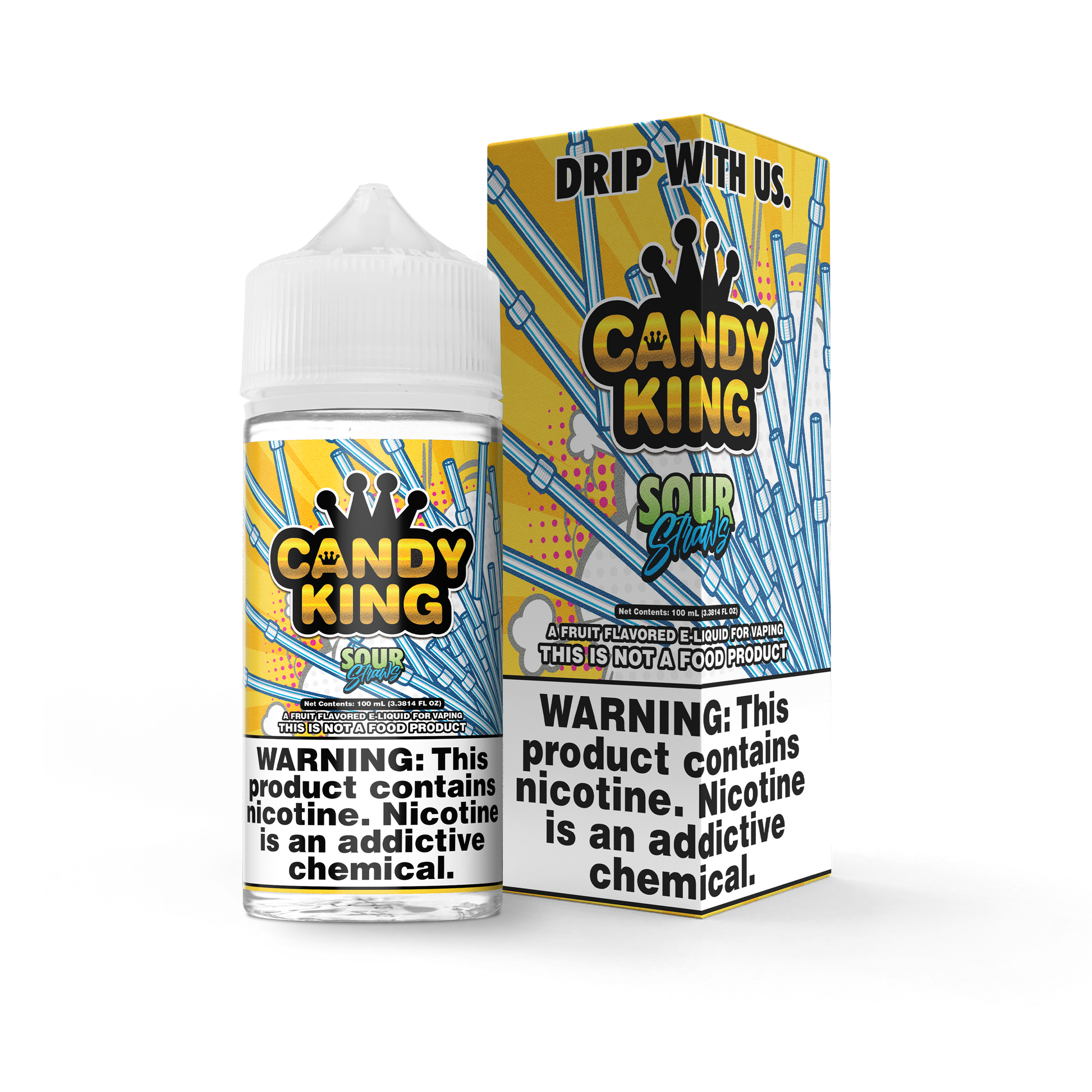sour gummy worm vape juice Sour Straws 100ml – Candy King